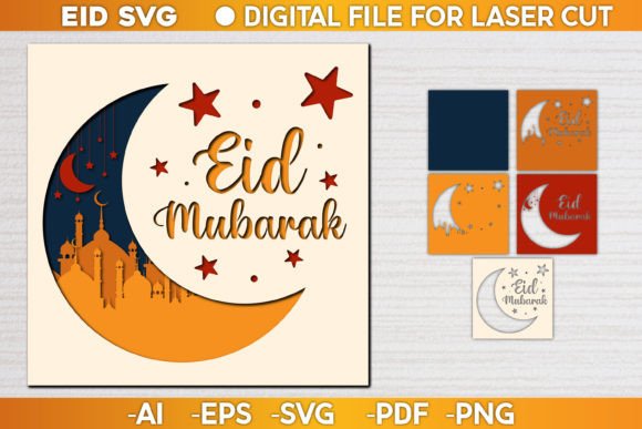 3D EID SVG: Laser Cutting Asset for Shadow Boxes