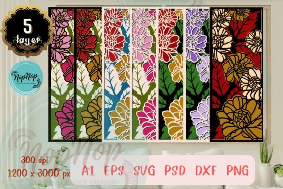3D Flower V001: 3D SVG for Paper Flowers & Digital Sales
