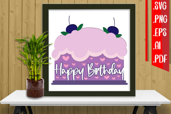 3D SVG for Shadow Boxes: Birthday Layered Papercut 14 Review