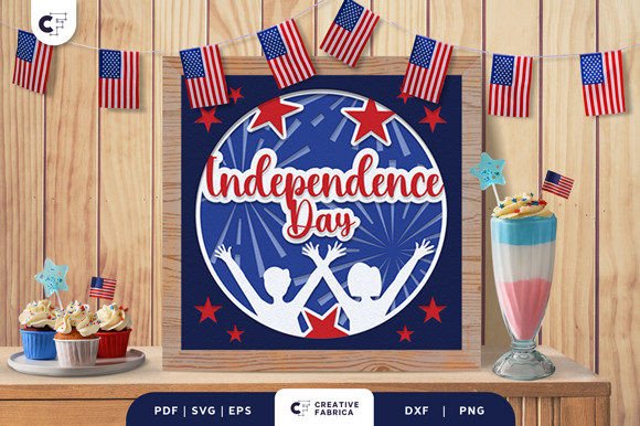 4th of July Firework 3D SVG for Independence Day