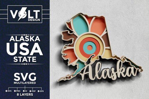 Alaska USA State 3D SVG Paper Cut Review
