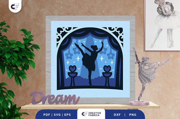 Ballerina Show 3D SVG: Sports Art for Branding