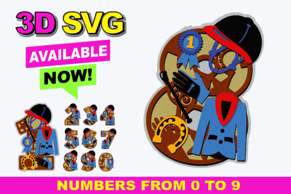 Equestrian Numbers 3D SVG: A Designer's Review