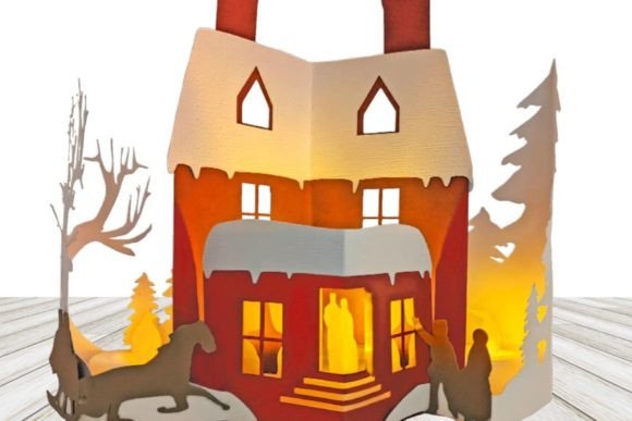 Farmhouse Christmas 3D Card: A 3D SVG Review