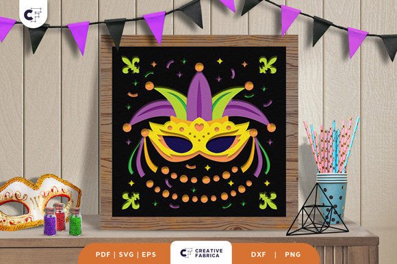 Fat Tuesday Mardi Gras 3D SVG for Local Branding