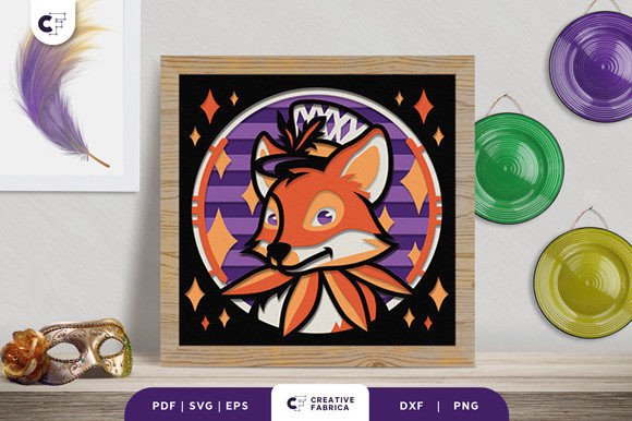 Fox Mardi Gras 3D SVG: A Crafter’s Review