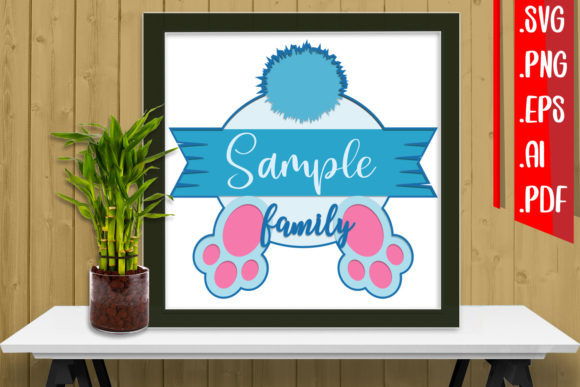 Layered Family Papercut 4 SVG: 3D Shadow Box Asset