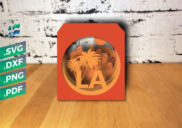 Los Angeles Paper Cut 3D Shadow Box SVG Review