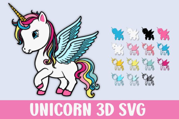 Unicorn Paper Cut 3D SVG Shapes Review